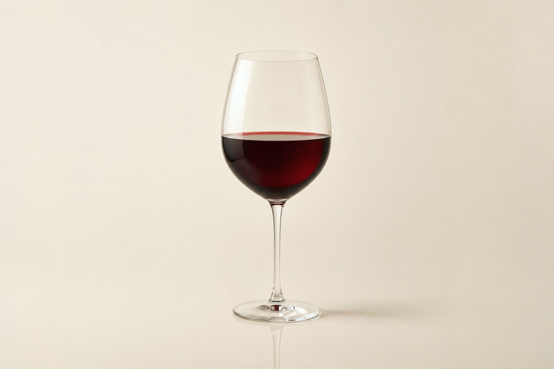 A glass of fine red wine